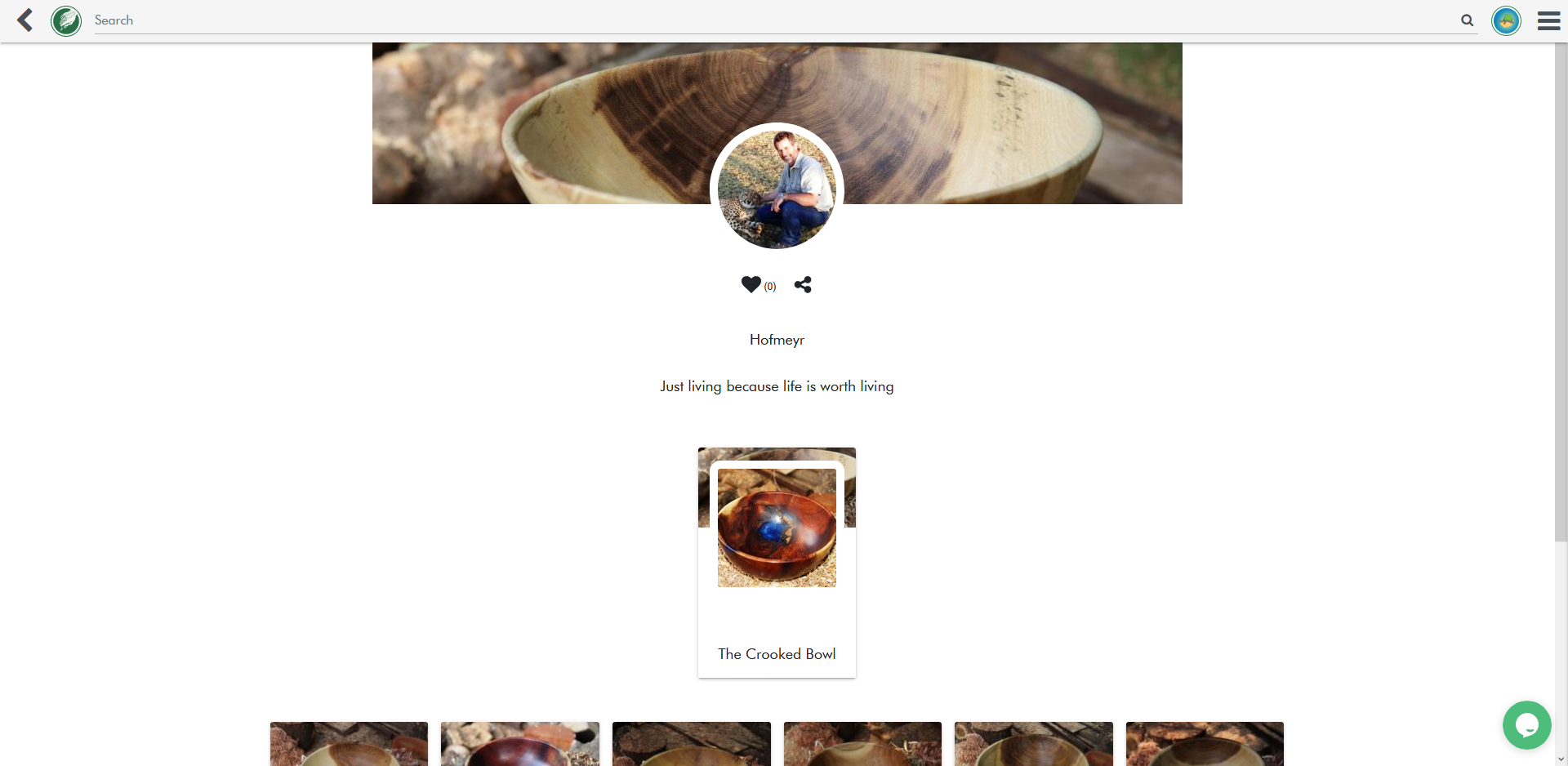 Crafted Arts profile page